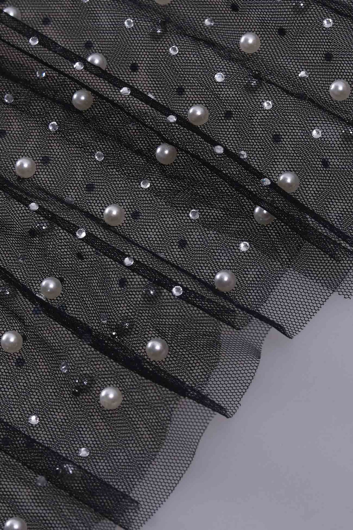 Mesh Full Pearl Cover-up Dress