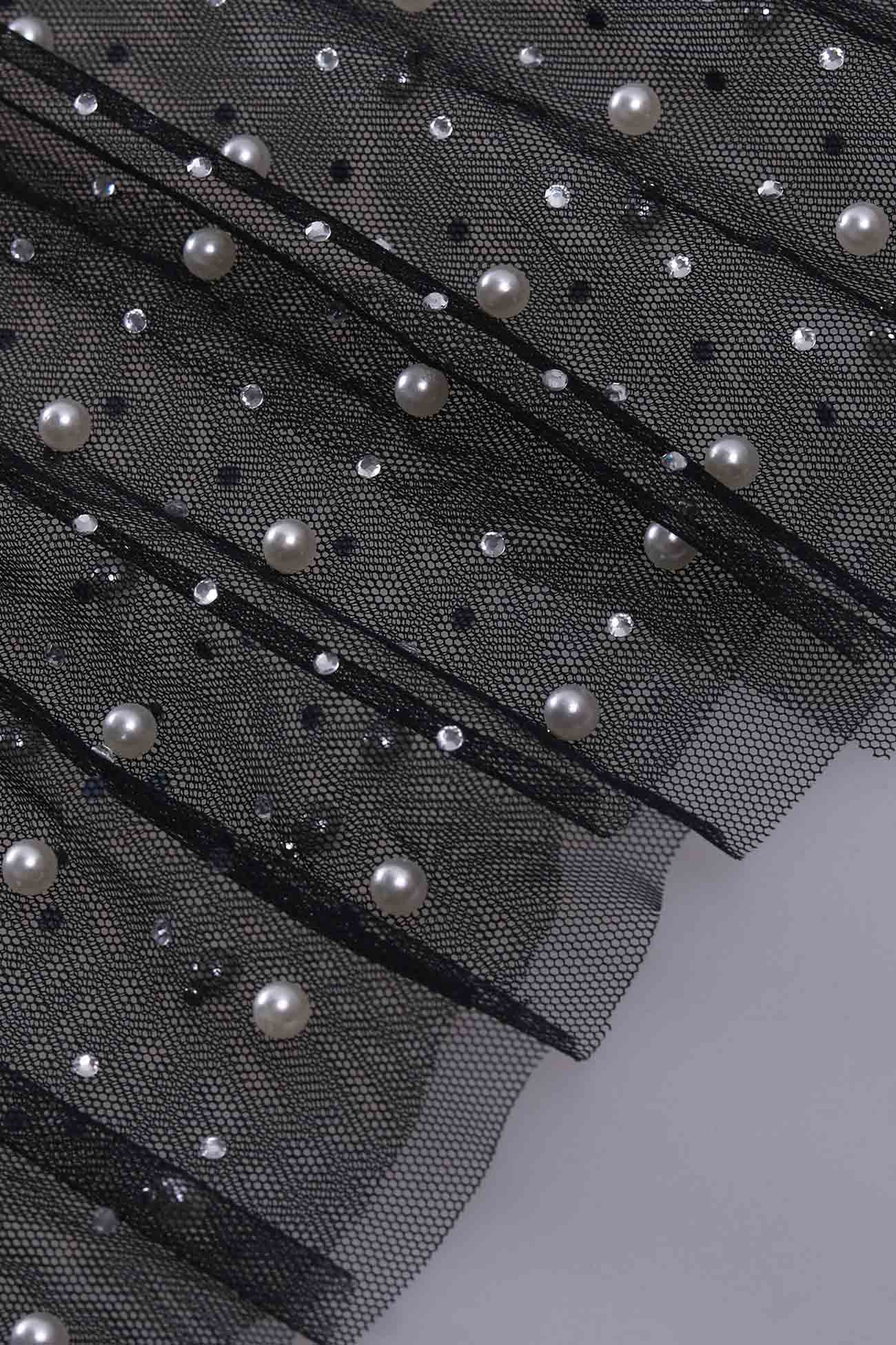 Mesh Full Pearl Cover-up Dress