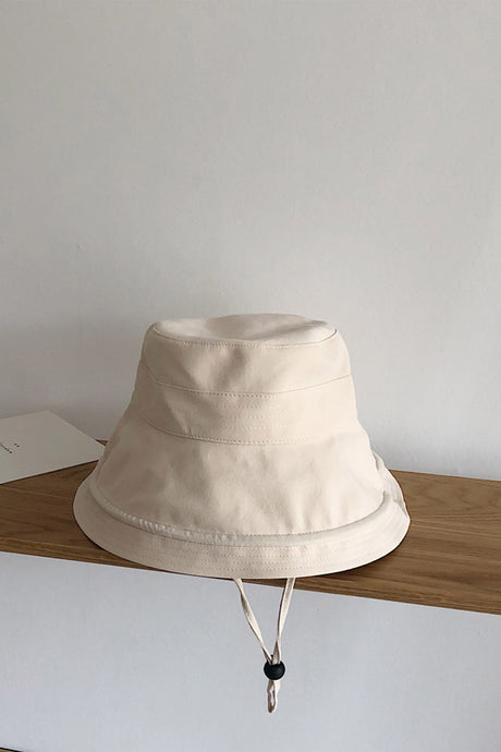 Solid Color Wide Brim Bucket Hat