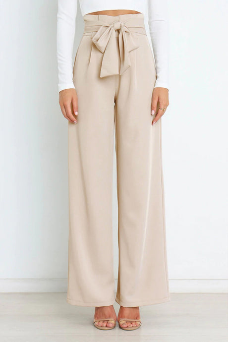 Solid Color Wide Leg Suit Pants