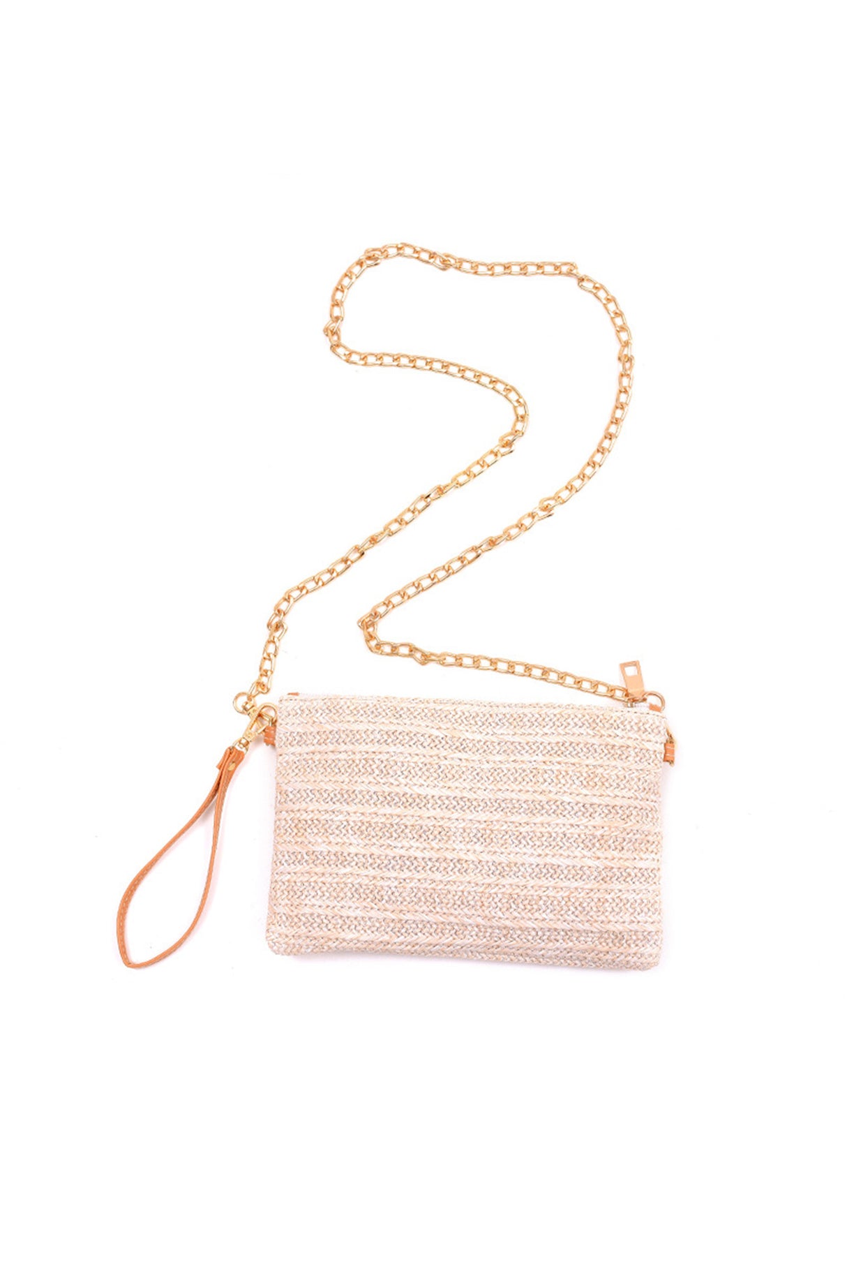 Solid Handmade Straw Crossbody Bag