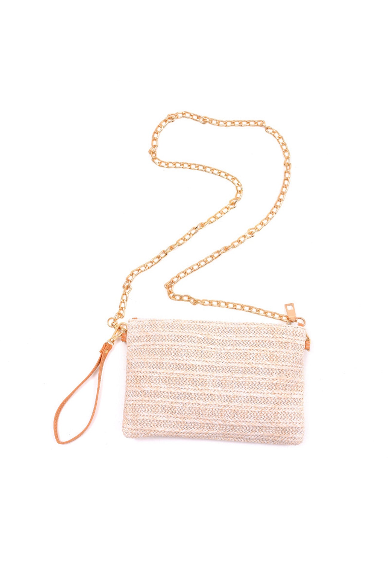 Solid Handmade Straw Crossbody Bag