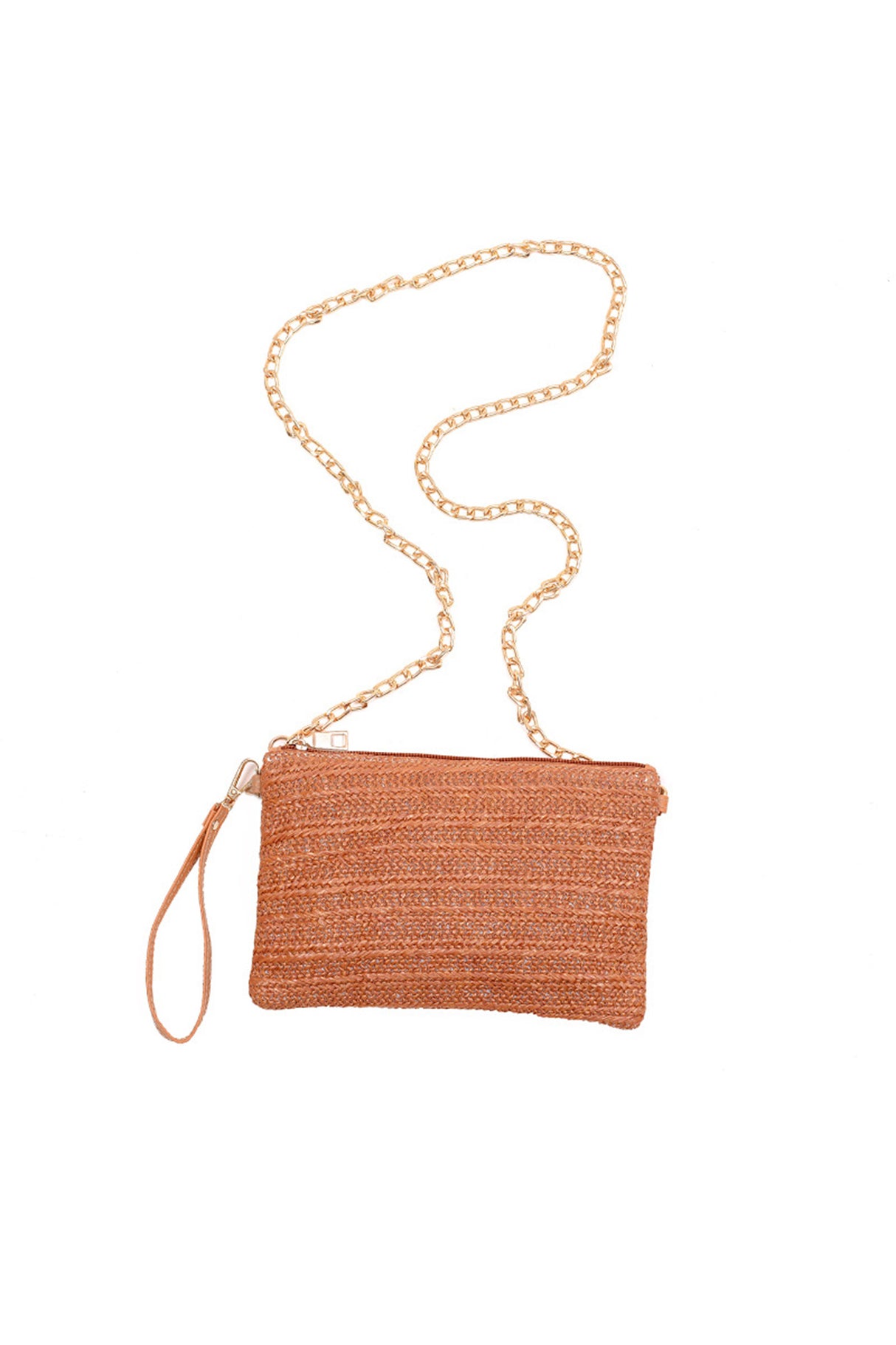 Solid Handmade Straw Crossbody Bag