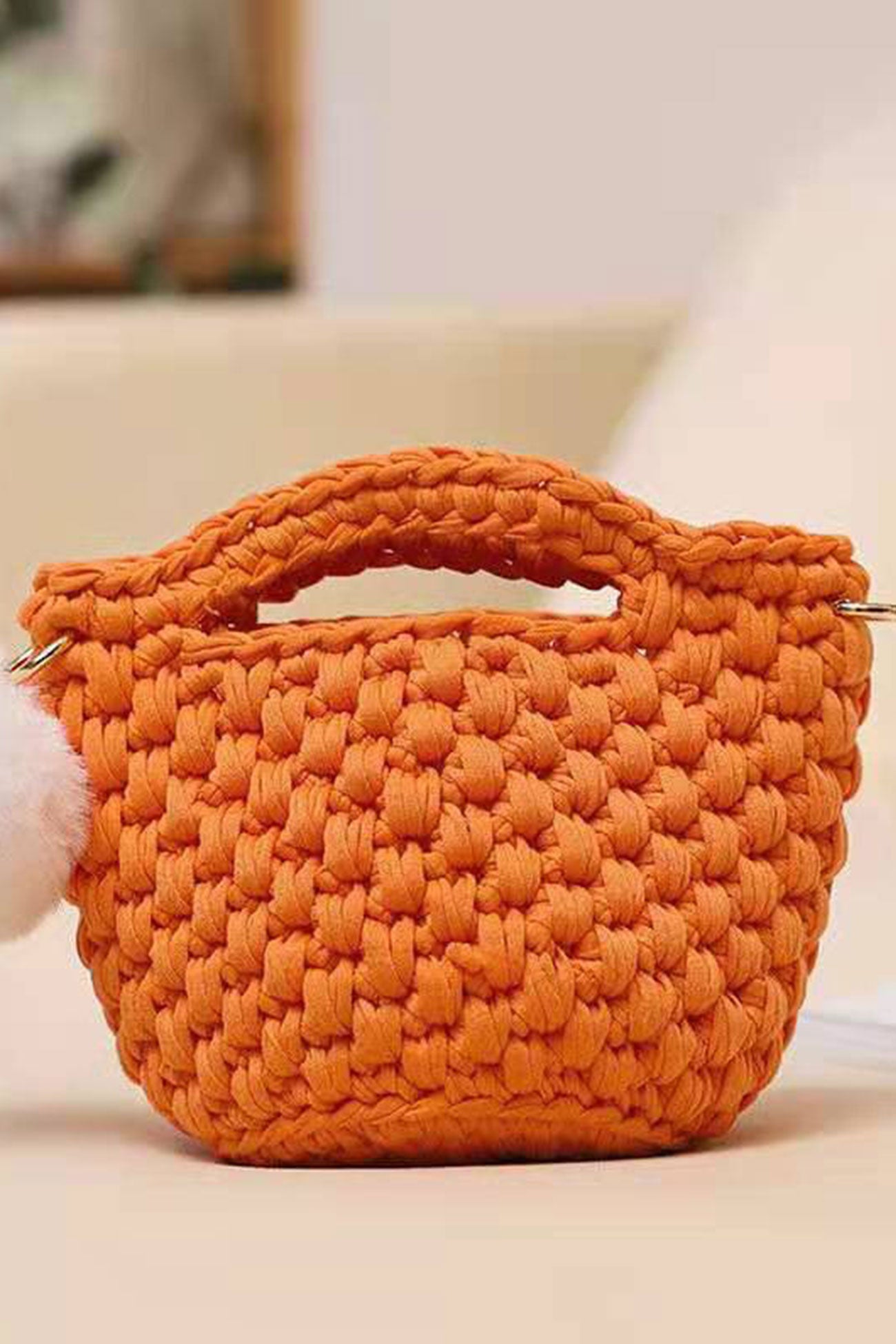 Solid Handwoven Crossbody Bag