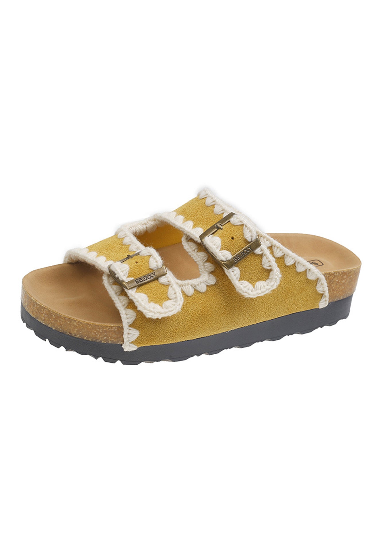Arolora Candy Color Embroidery Platform Sandals