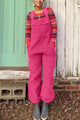 Arolora polar-fleece-sleeveless-baggy-overalls
