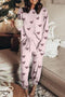 Arolora Pentagram Print Pullover Set