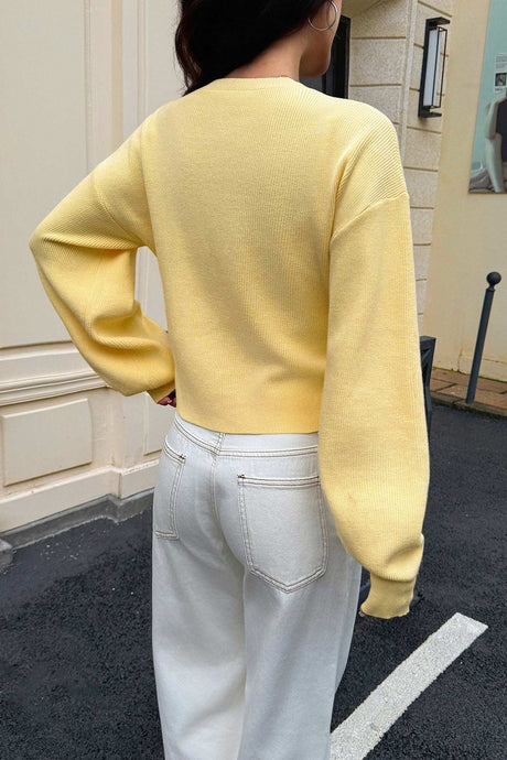 Candy Color Long Sleeve Knitted Cardigan