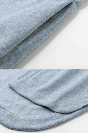 Hooded Pocket Button-up Coat