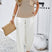 Arolora Bat Sleeve Knit Tops Harem Pants Set
