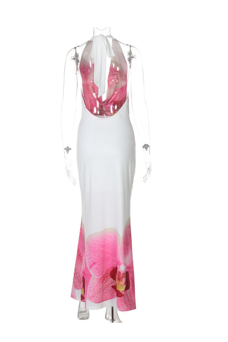 Arolora Floral Cowl Neck Pack Hip Dress