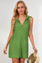 V Neck Button-down Hooded Tank Dress
