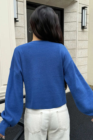 Candy Color Long Sleeve Knitted Cardigan