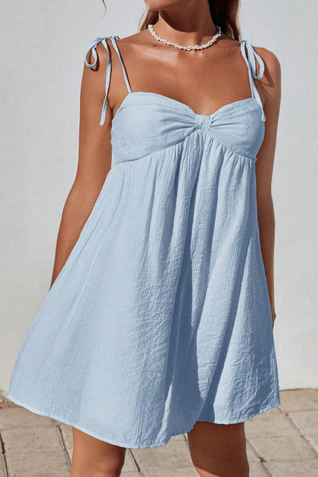 Bow Tie-up Cami Mini Dress