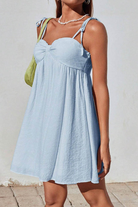 Bow Tie-up Cami Mini Dress