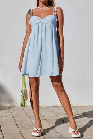 Bow Tie-up Cami Mini Dress