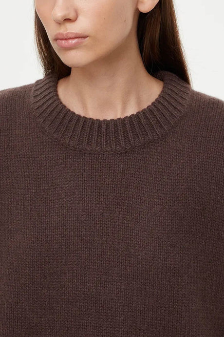 Round Neck Solid Color Pullover Sweater