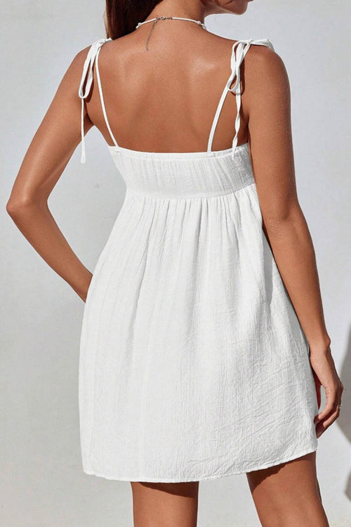 Bow Tie-up Cami Mini Dress