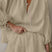 Arolora V-neck Lantern Sleeve Cotton Shirt Set