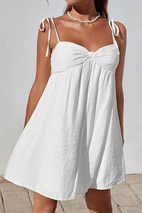 Bow Tie-up Cami Mini Dress