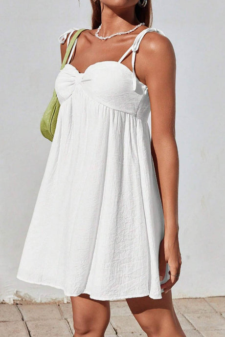 Bow Tie-up Cami Mini Dress