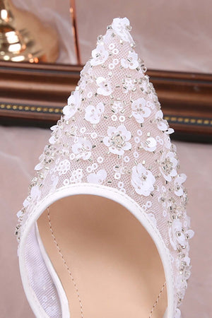 Mesh Floral High Heels