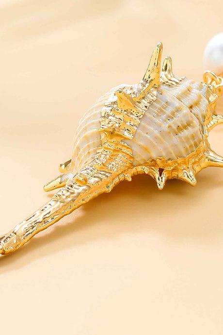 Shell Pearl Floral Earrings