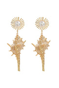 Shell Pearl Floral Earrings