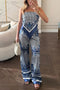 Printed Tie-back Cami Long Pants Set