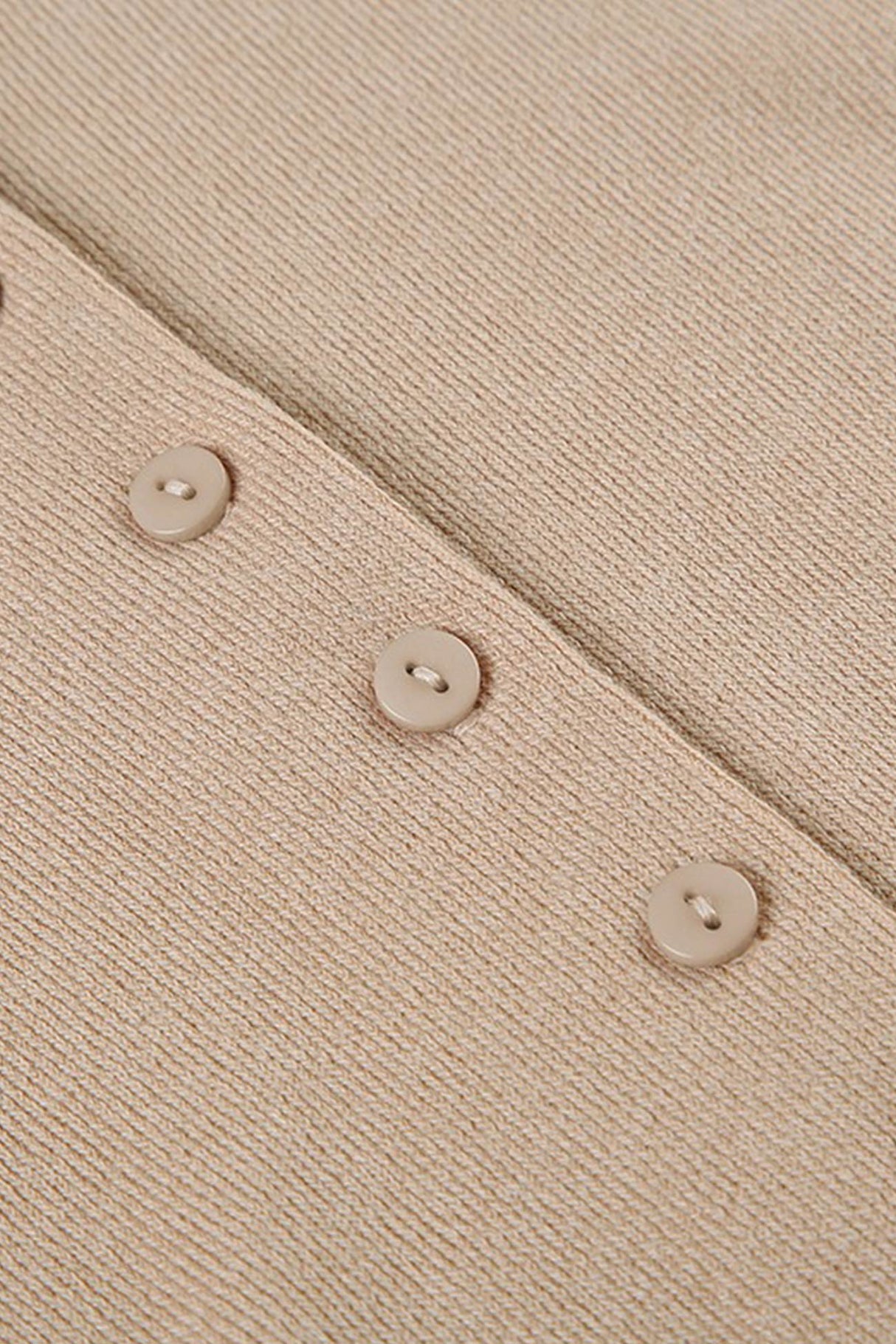 V Neck Single-breasted A-line Knit Dress