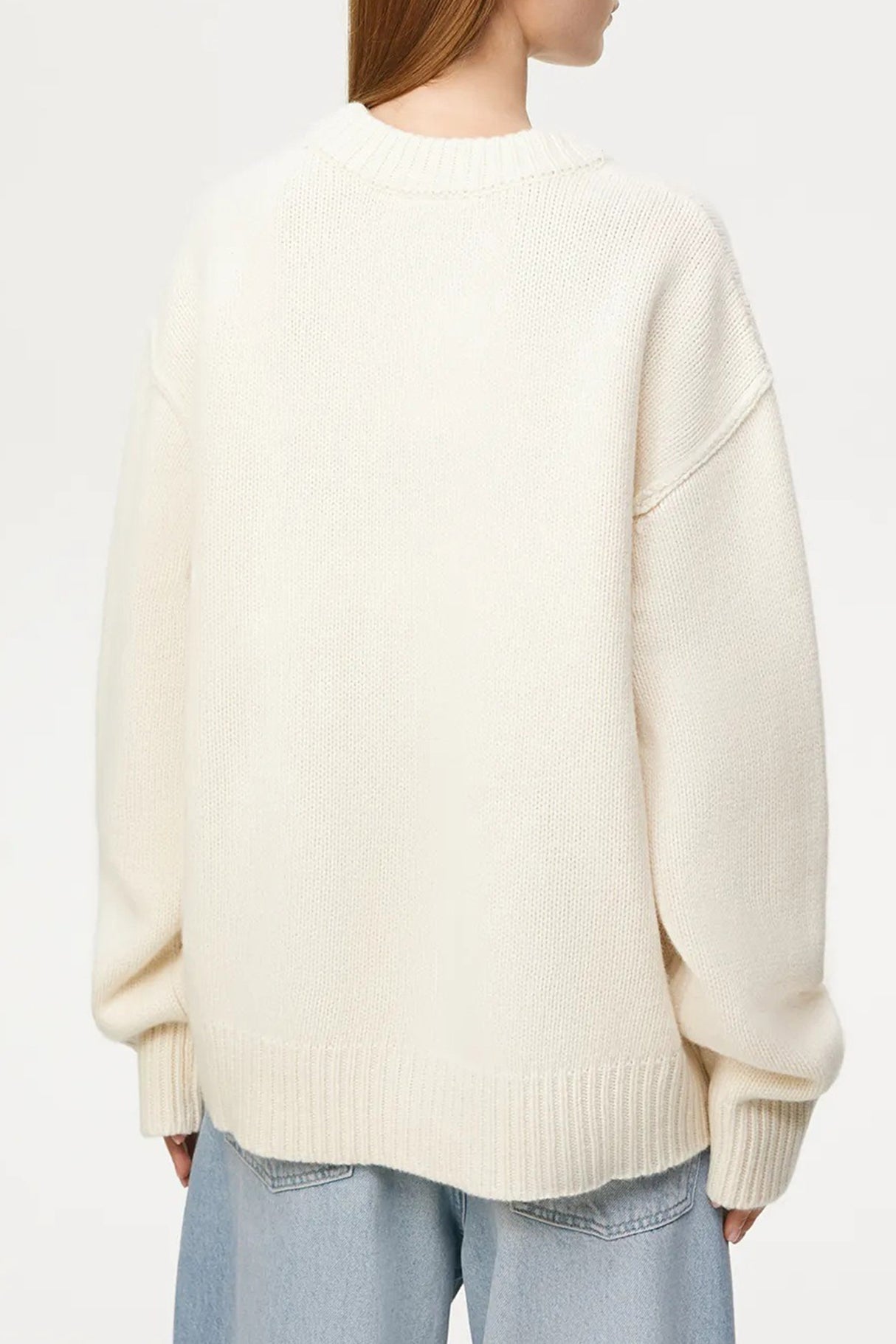 Round Neck Solid Color Pullover Sweater