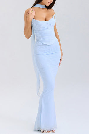 Mesh Corset Vest Pack Hip Skirt Set