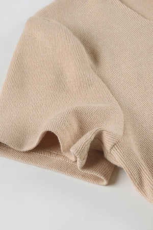 V Neck Single-breasted A-line Knit Dress