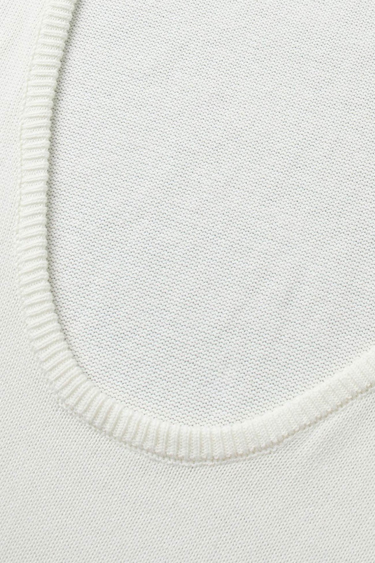 Crew Neck Backless Cotton Sweater
