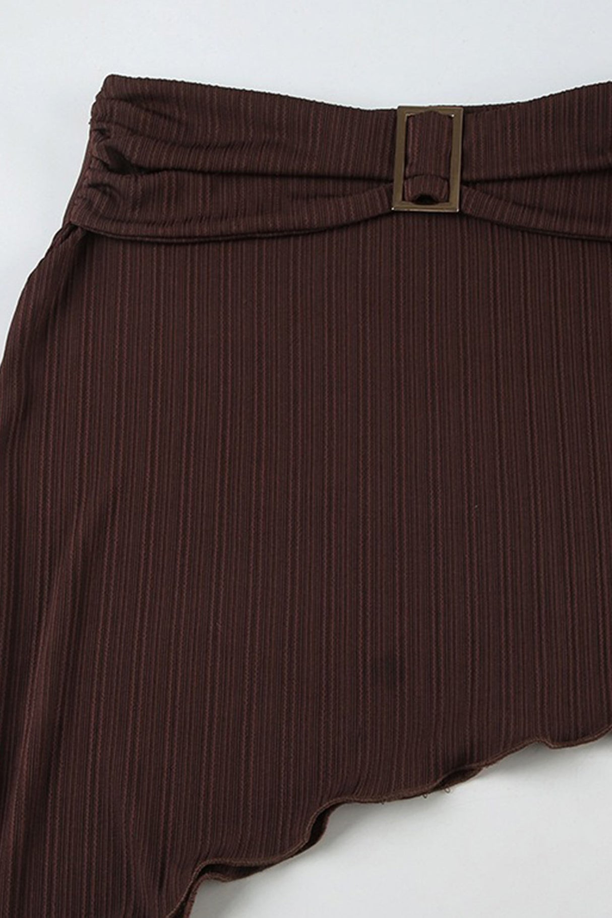 Halterneck Tie-up Vest Irregular Skirt Set