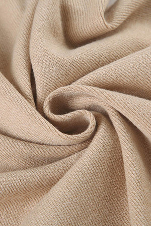 V Neck Single-breasted A-line Knit Dress