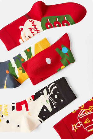 Christmas Gift Box 4 Socks Set
