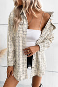 Plaid Button Up Pocket Belt Shacket