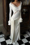 Lace Patchwork Flare Sleeve Tie-up Maxi Dress
