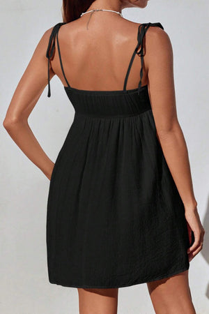 Bow Tie-up Cami Mini Dress