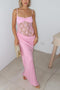 Low Cut Lace Patchwork Ruched Cami Dress