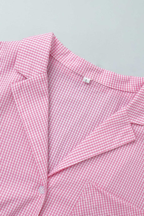 Plaid Blouse Cotton Two-piece Outfit