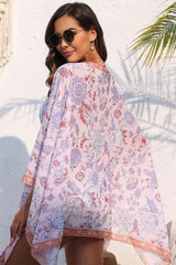 Arolora Low Cut Ruched Floral One-piece Swimsuit