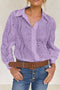 Hollow Out Puff Sleeve Blouse