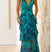 Arolora Floral Print Tie-up Back Chiffon Tiered Dress