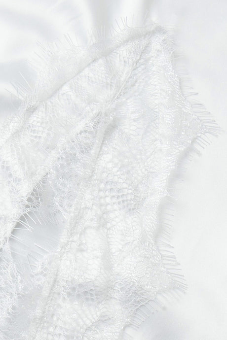 Satin Lace Side Slit Cami Dress