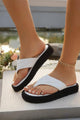 Solid Color Thick-soled Flip-Flops