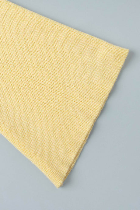 Tie-up Flare Sleeve Cardigan Knitted Skirt Set