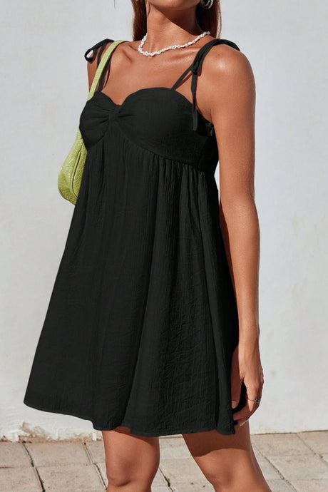 Bow Tie-up Cami Mini Dress