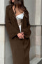 Solid Color Open Front Long Cardigan